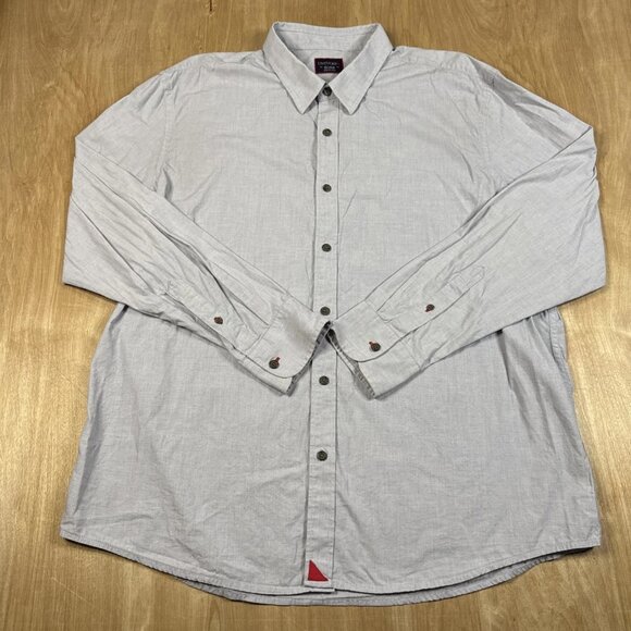 Untuckit Mens Light Gray Long Sleeve Button Up Dress Shirt Size XXL - Picture 1 of 4